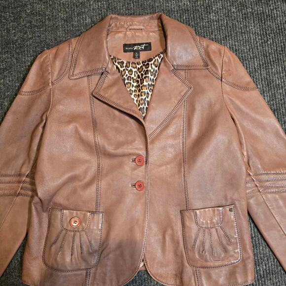 Genuine 100% Leather Jacket by Black Rivet. womans XL - Picture 4 of 6